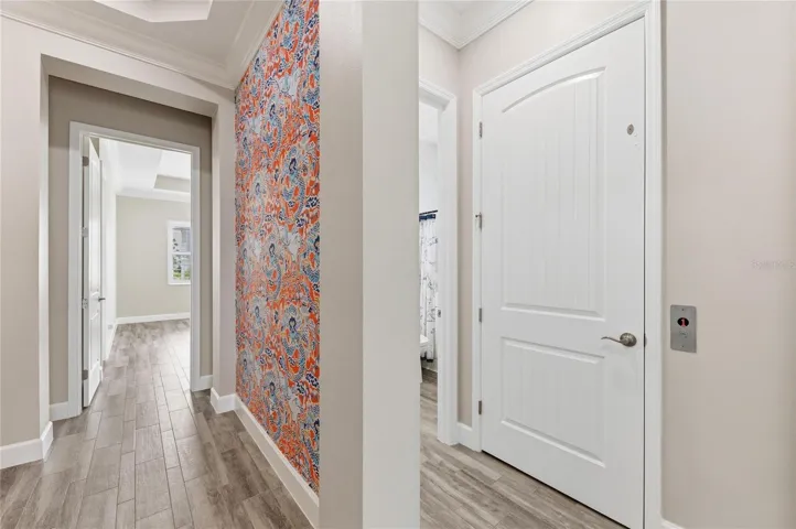 Private Elevator (door closed)to garage