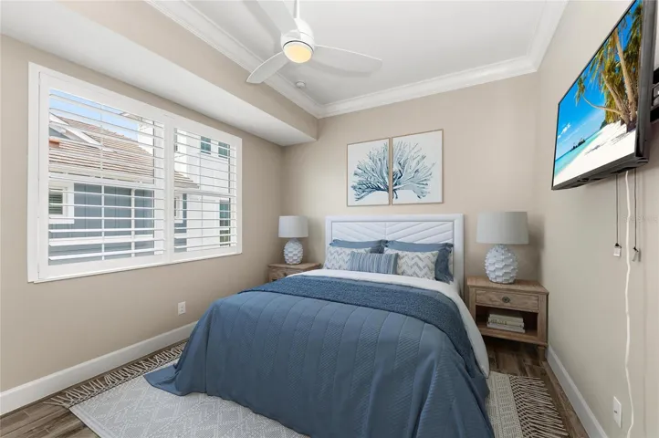 Digitally staged 2nd Bedroom complete with Television