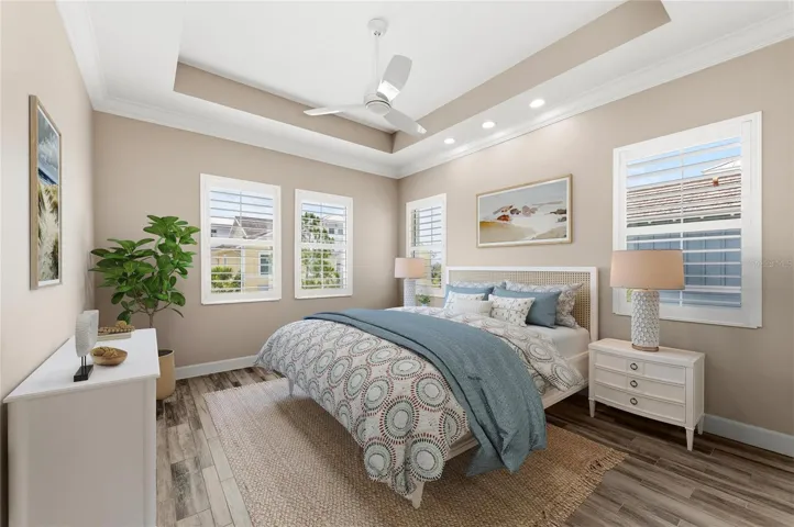 Digitally staged Primary Bedroom