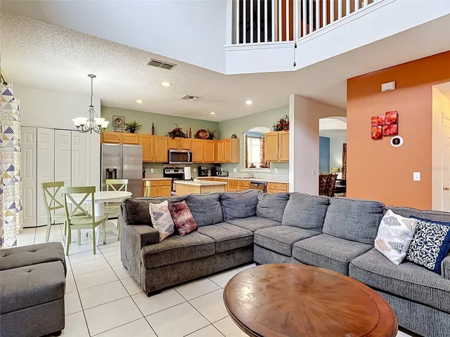 Family Room Overlooking the Pool Area