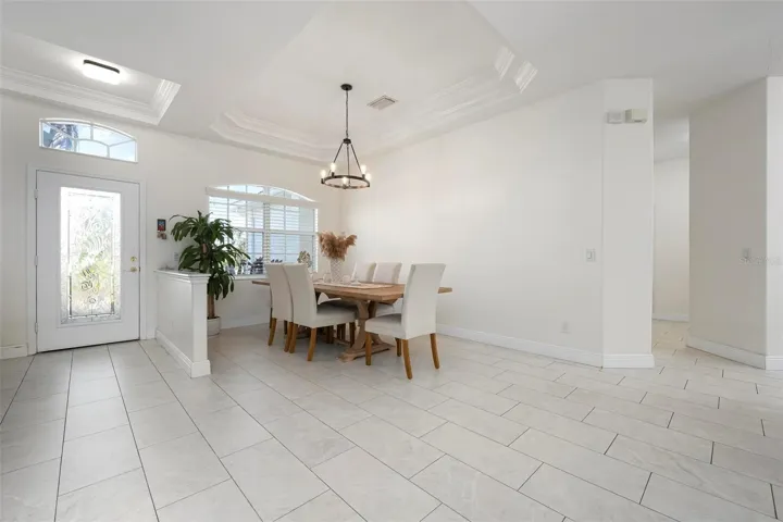 Front Door and Dining Room