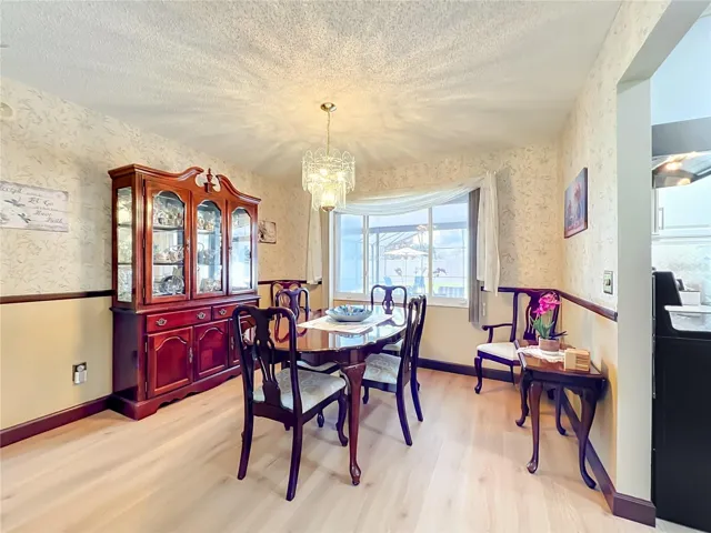 Formal Dining overlooks the pool