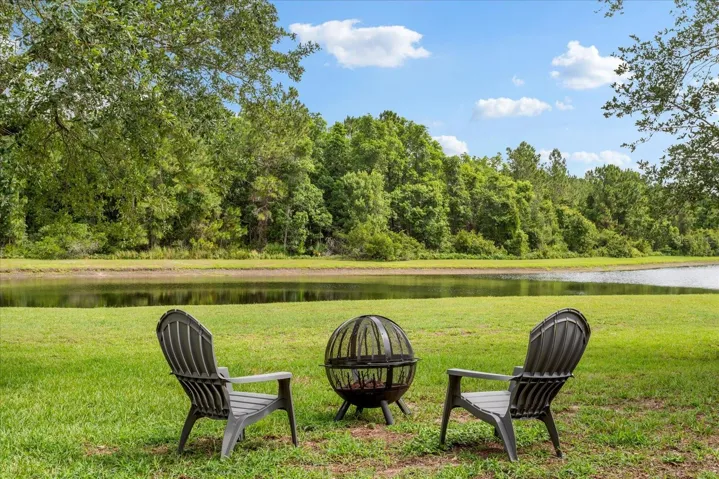 Backyard water view