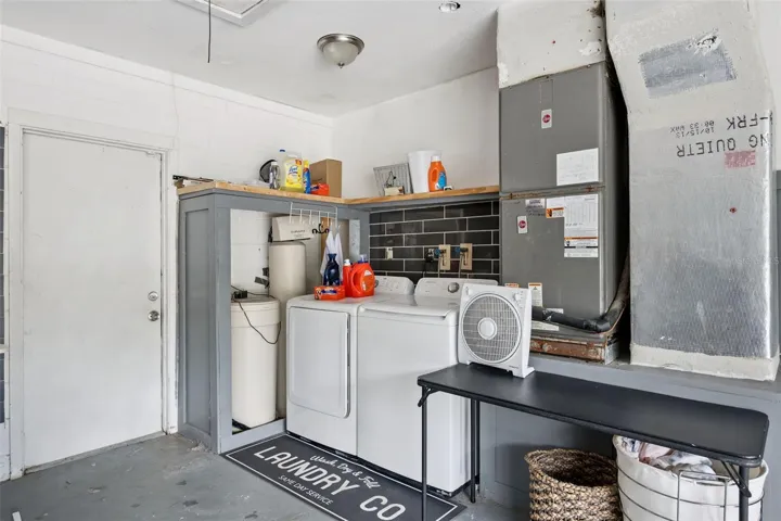 Laundry in Garage