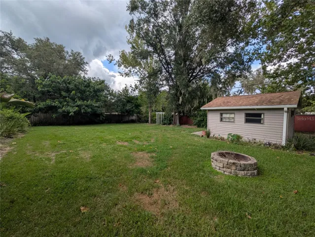 Backyard with shed