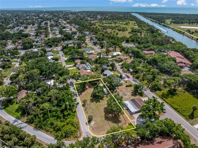 Photo taken from SE corner looking south with Shamrock Park, Gulf, and Intracoastal in background.