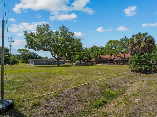 Photo taken from mid East lot line, looking north