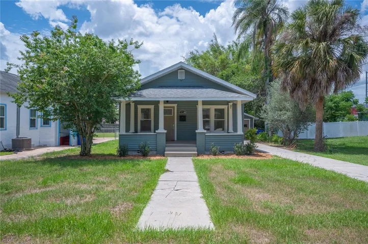 Front of house with front porch