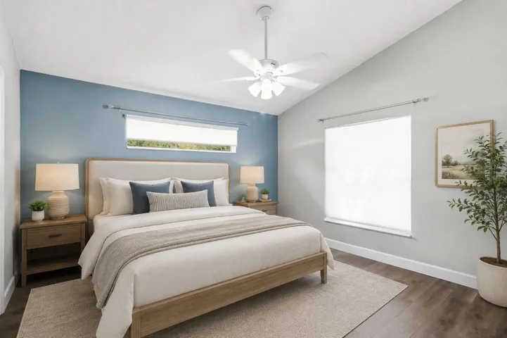 Virtually Staged Primary Bedroom