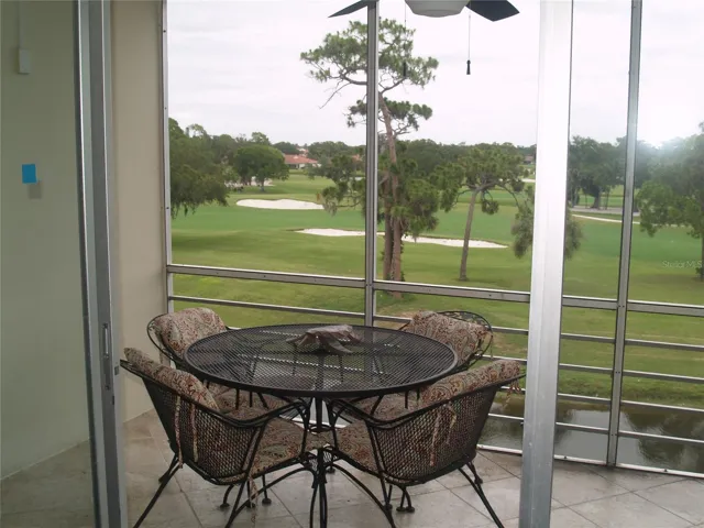 Lanai overlooking golf course