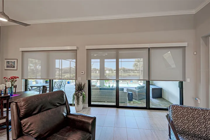 Custom Lutron remote control shades
