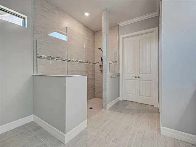 Large walk-in shower