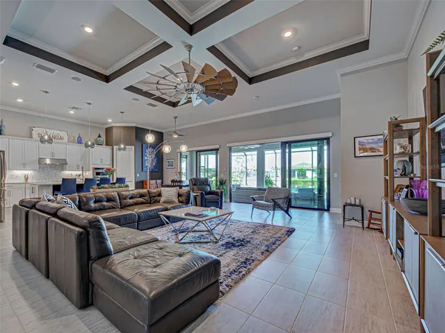 Coffered ceiling