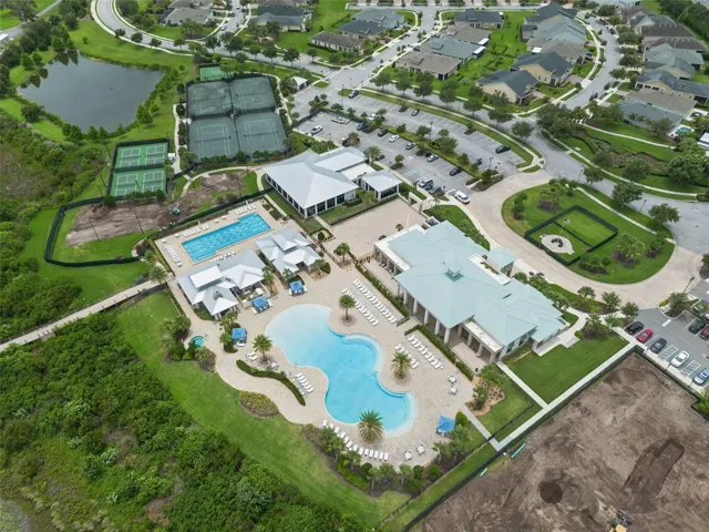 Aerial view of amenities