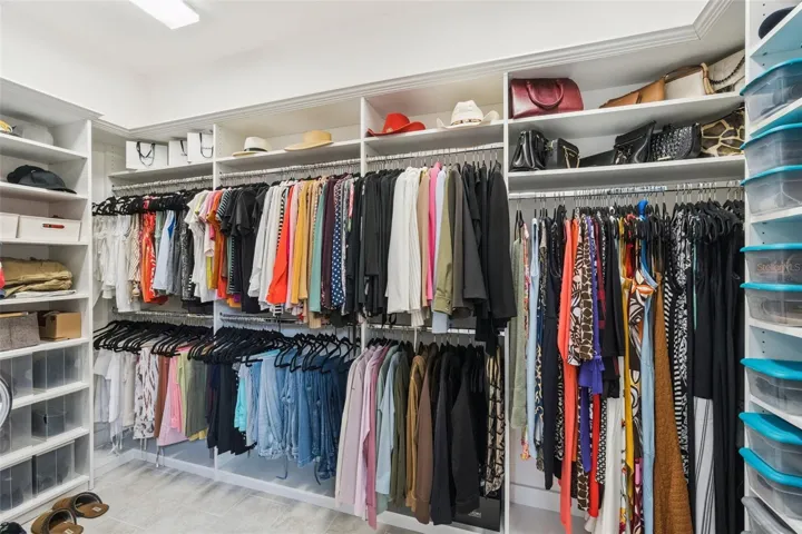Owners suite walk-in closet