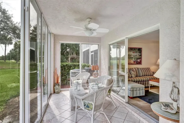 lanai with golf view