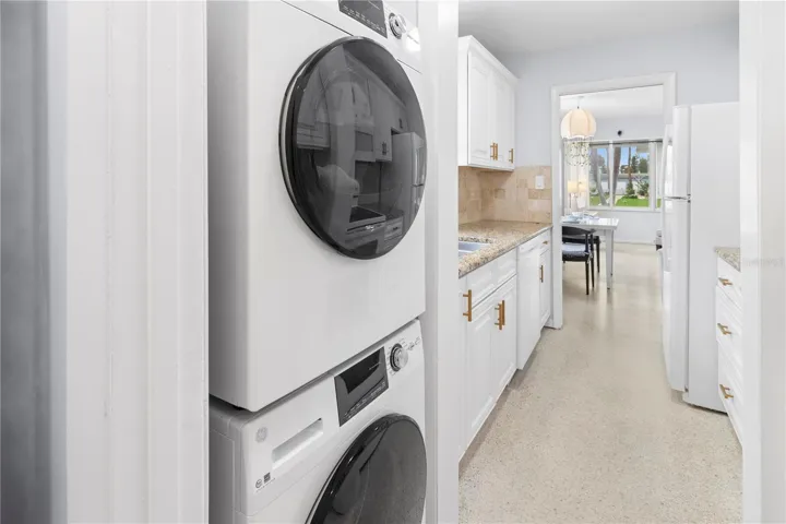 Laundry room and kitchen