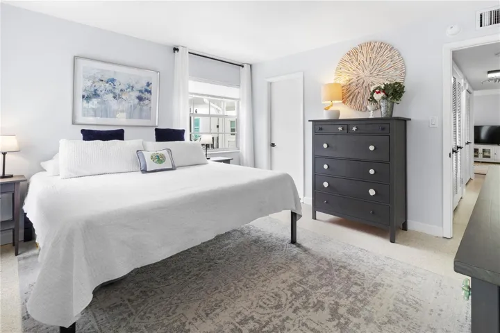 Primary Bedroom with closet door closed