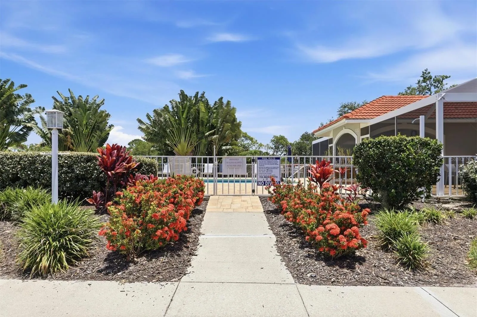 Entrance to pool