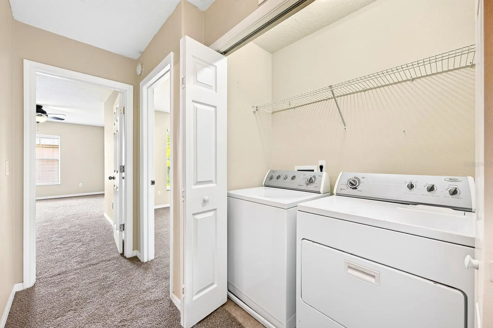 Laundry closet on the second floor.