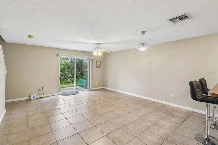 Living/Dining area with ceramic tile