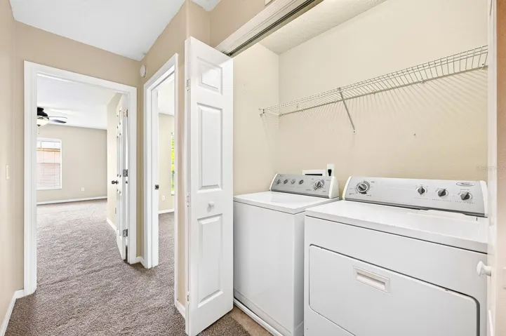Laundry closet on the second floor.