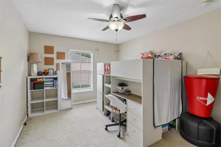 Bedrooms 3 is spacious enough for bunk beds and also has a ceiling fan