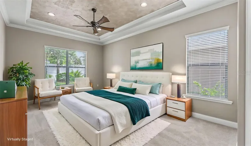 *virtually stagedprimary bedroom