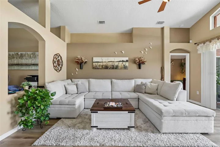 Natural light fills the home