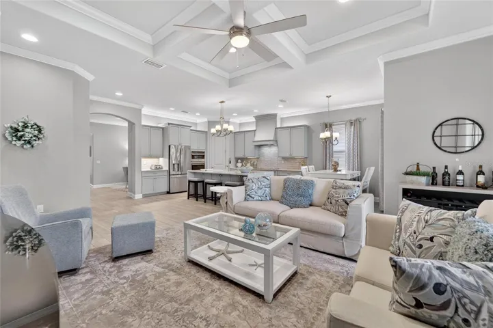 Large Living Room Open to Kitchen