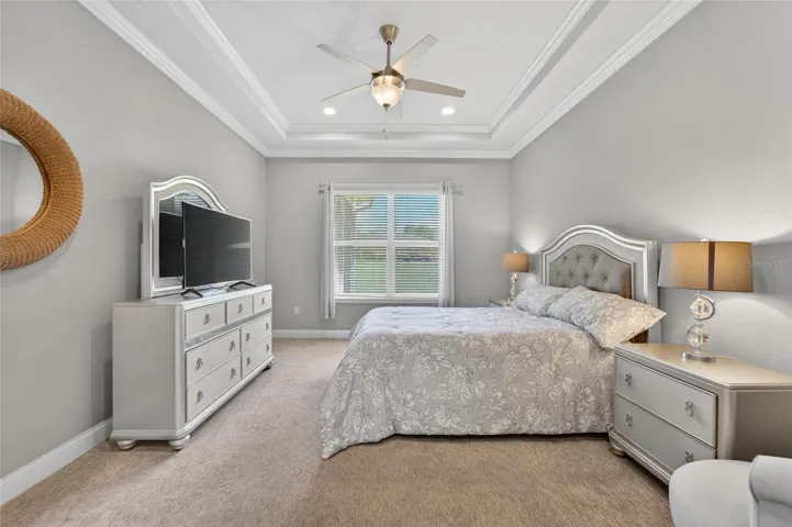 Primary Bedroom with tray ceiling