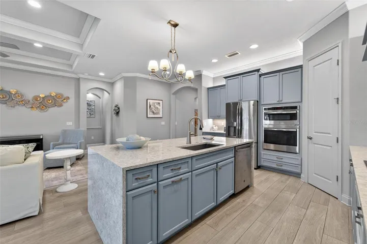 Waterfall Quartz Island and countertops