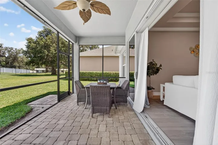 Lots of space overlooking backyard