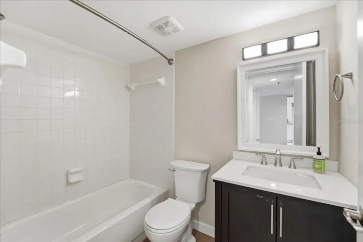 Updated second bathroom with bathtub