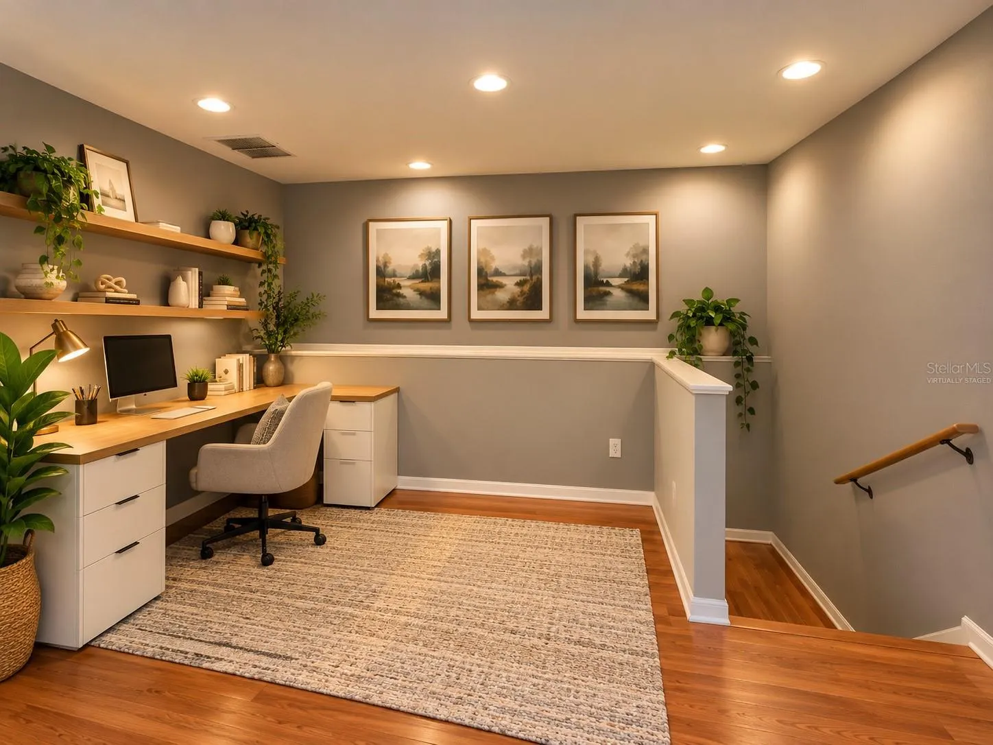 Virtually staged upstairs versatile bonus space