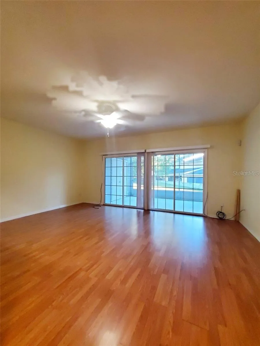 Living area facing patio