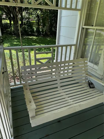 Swing on Front Porch