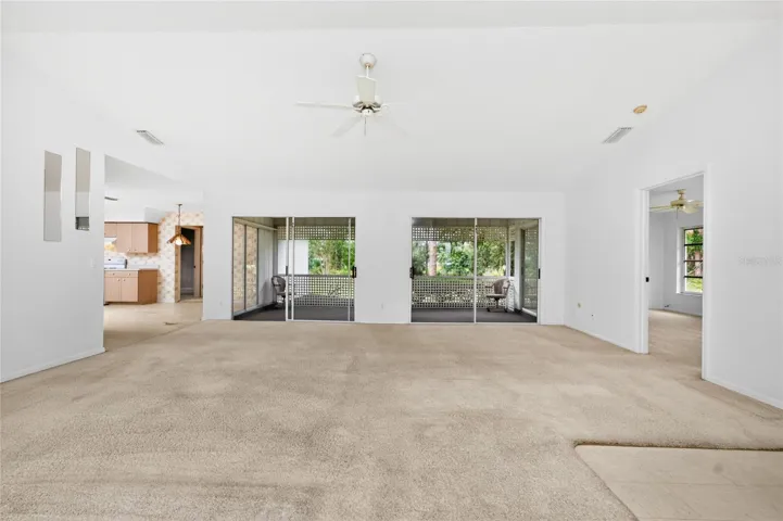 2 sets of sliders to the over sized lanai area