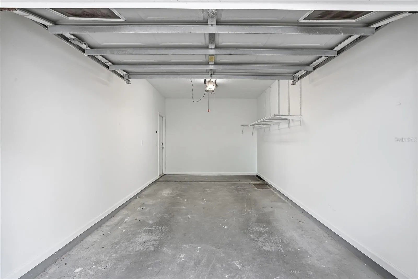 Garage on the first floor freshly painted