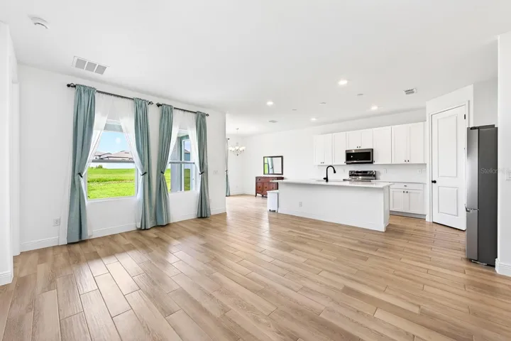 Light, bright open concept living.