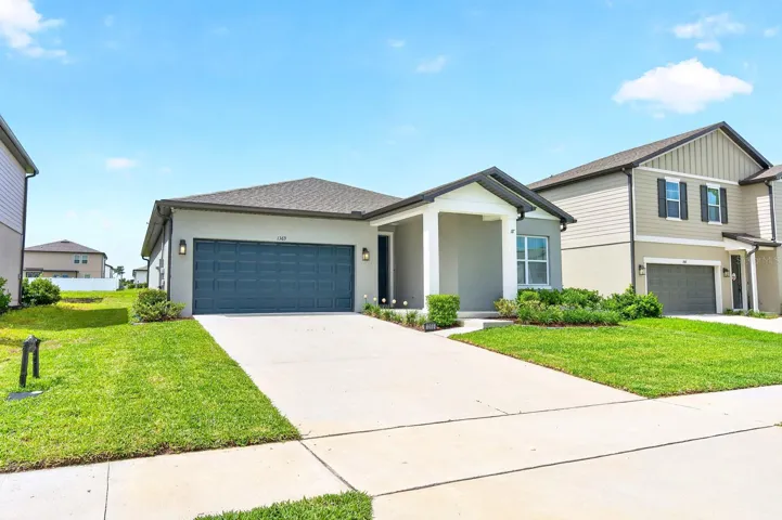 Crisp curb appeal and nice landscaping.