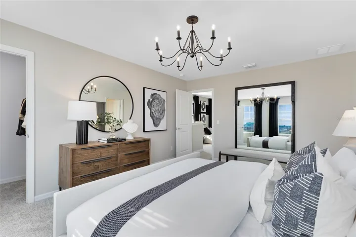 Model Home Design Only. Pictures and furnishings are for illustrative purposes only. Elevations, colors and options may vary. Furniture is for model home staging only.