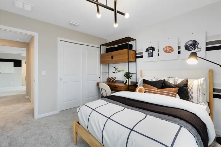 Model Home Design Only. Pictures and furnishings are for illustrative purposes only. Elevations, colors and options may vary. Furniture is for model home staging only.