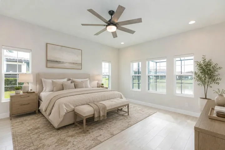 Virtually Staged Primary Bedroom