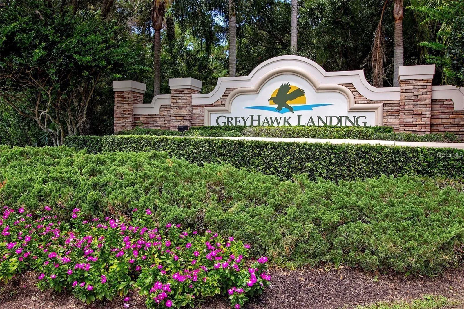 Greyhawk Landing front entrance gated guard entry, fencing is allowed, low HOA with resort style amenities