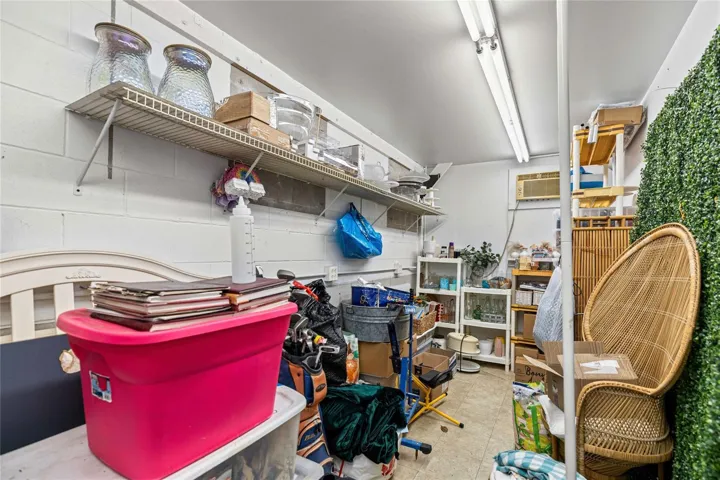 Storage room located in the detached garage