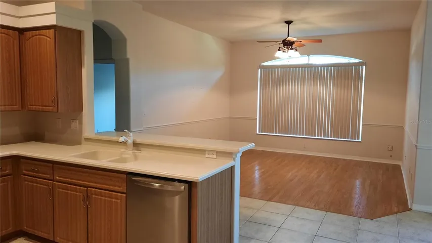 Kitchen open to family room