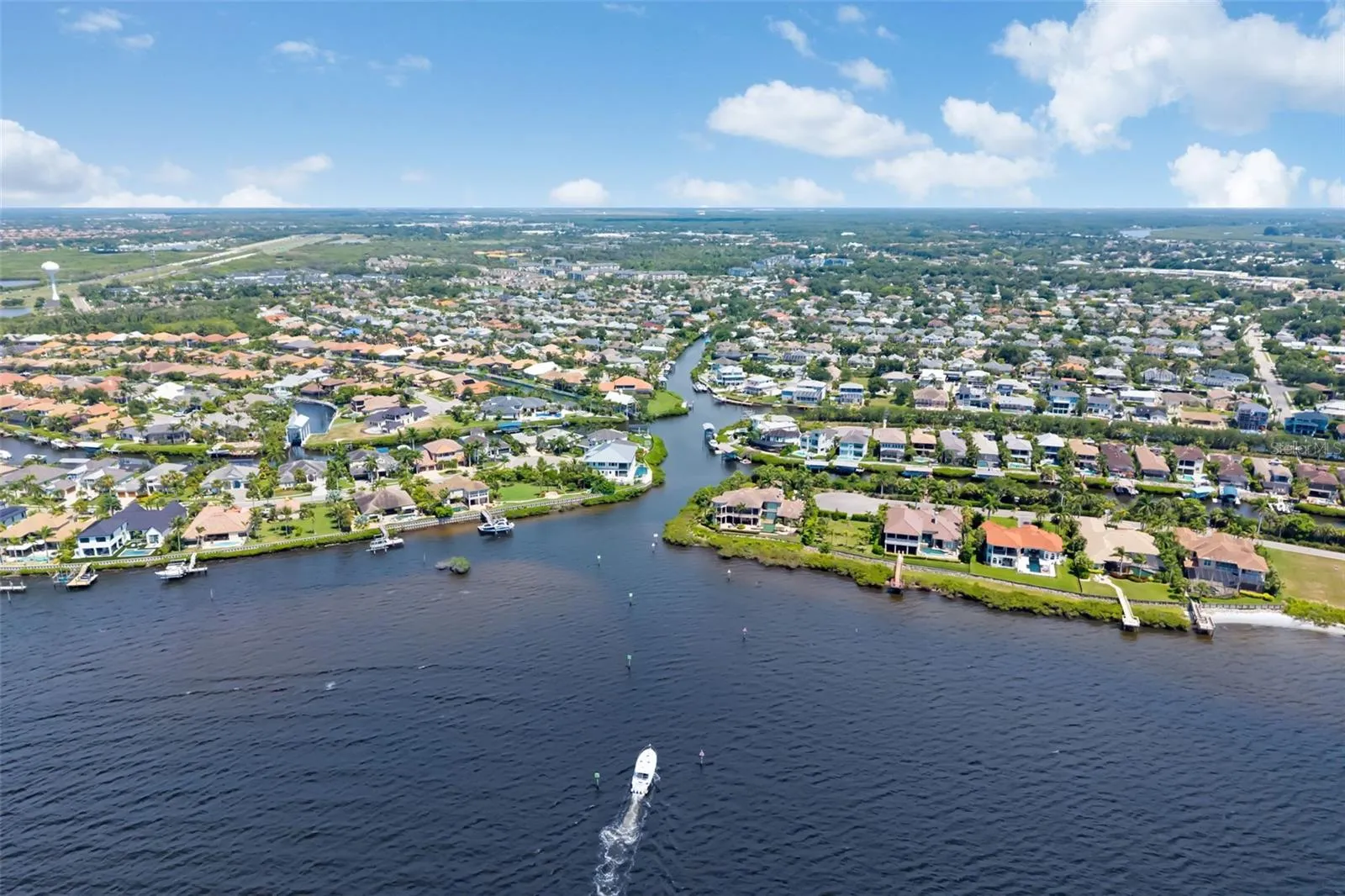 Gorgeous Manatee River, canal leading out to from the backyard 4770 Mainsail Drive