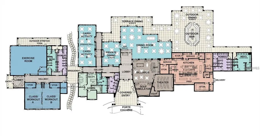 Floor plan of amenities center