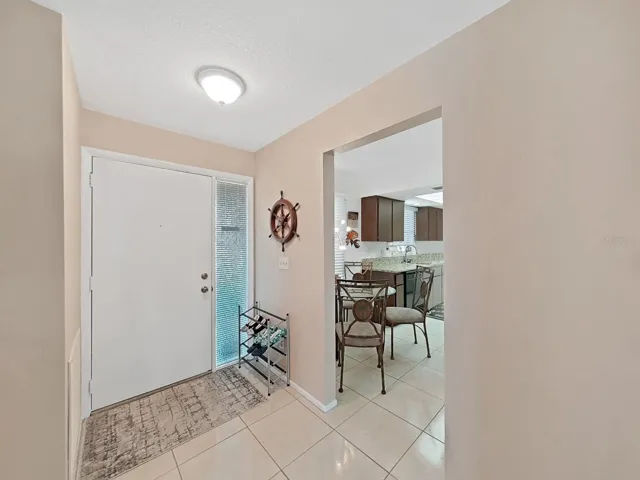 Front entrance and kitchen
